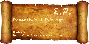 Rosenthál Péter névjegykártya